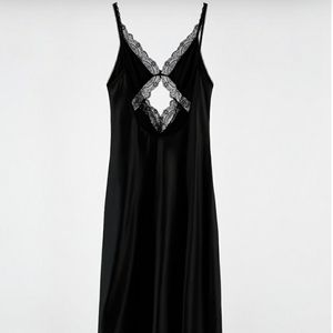ZARA satin lace dress